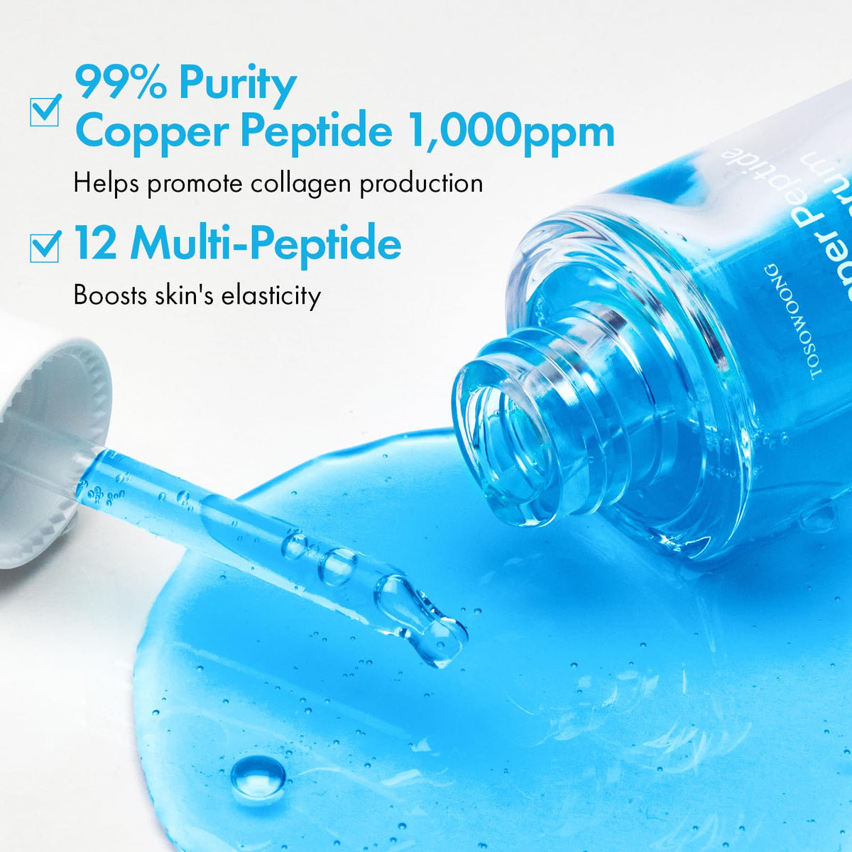 TOSOWOONG close-up texture droplet revealing lightweight hydrating consistency
