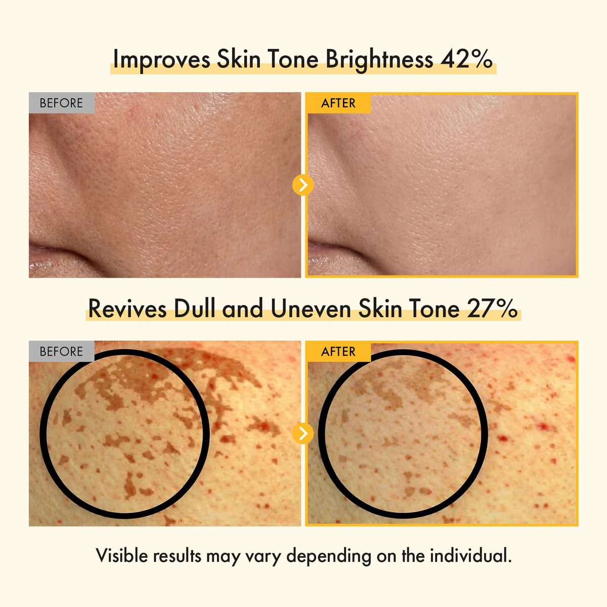 TOSOWOONG cream texture spread on skin showing lightweight absorption and glow