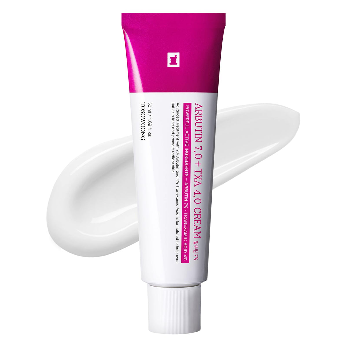 TOSOWOONG jar front view showing label and premium brightening treatment