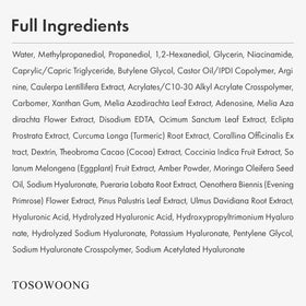 TOSOWOONG ampoule next to skincare items in a bathroom scene promoting daily routine use