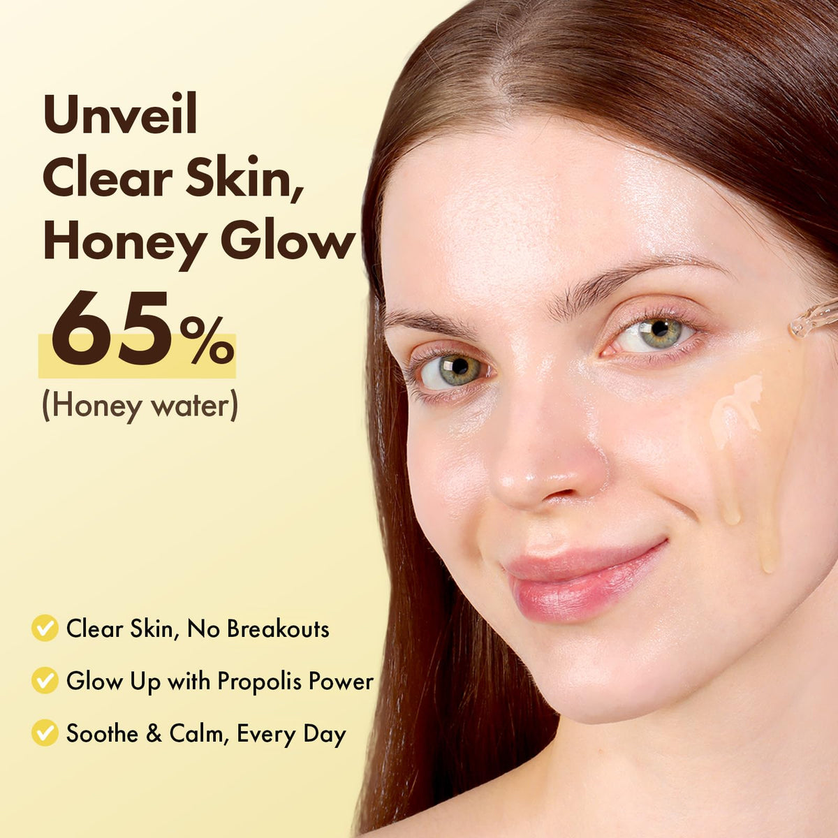 TOSOWOONG dropper dispensing clear serum highlighting easy application benefit