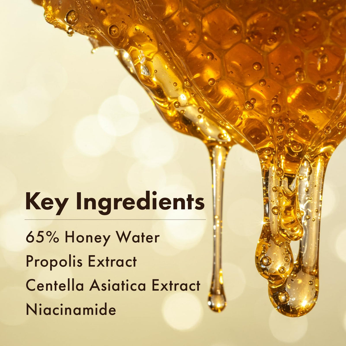 TOSOWOONG ingredients label close view showing propolis and actives benefit