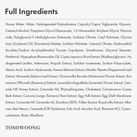 TOSOWOONG jar next to ruler showing 50ml size and travel-friendly benefit