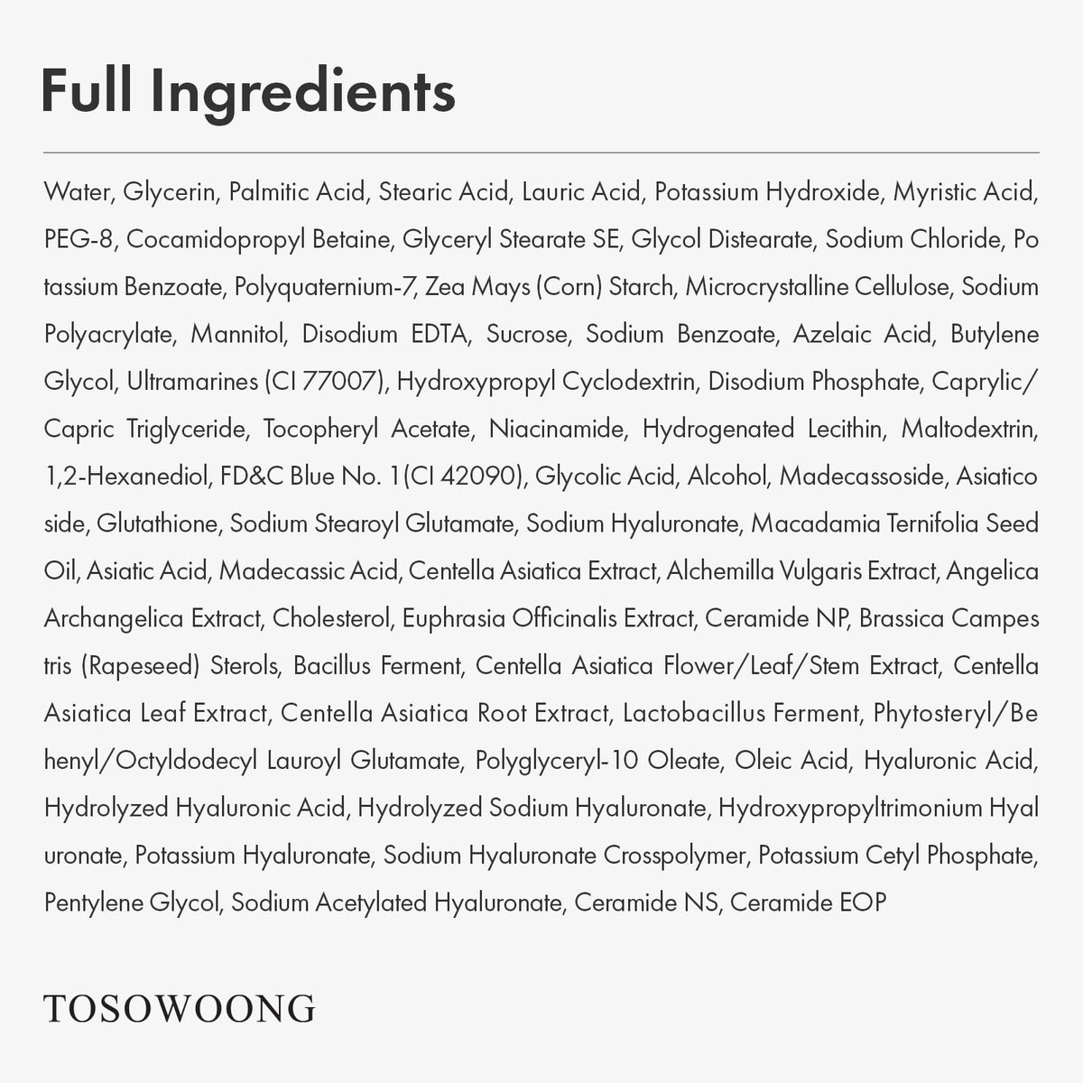 TOSOWOONG cleanser on bathroom shelf to suggest daily skincare routine