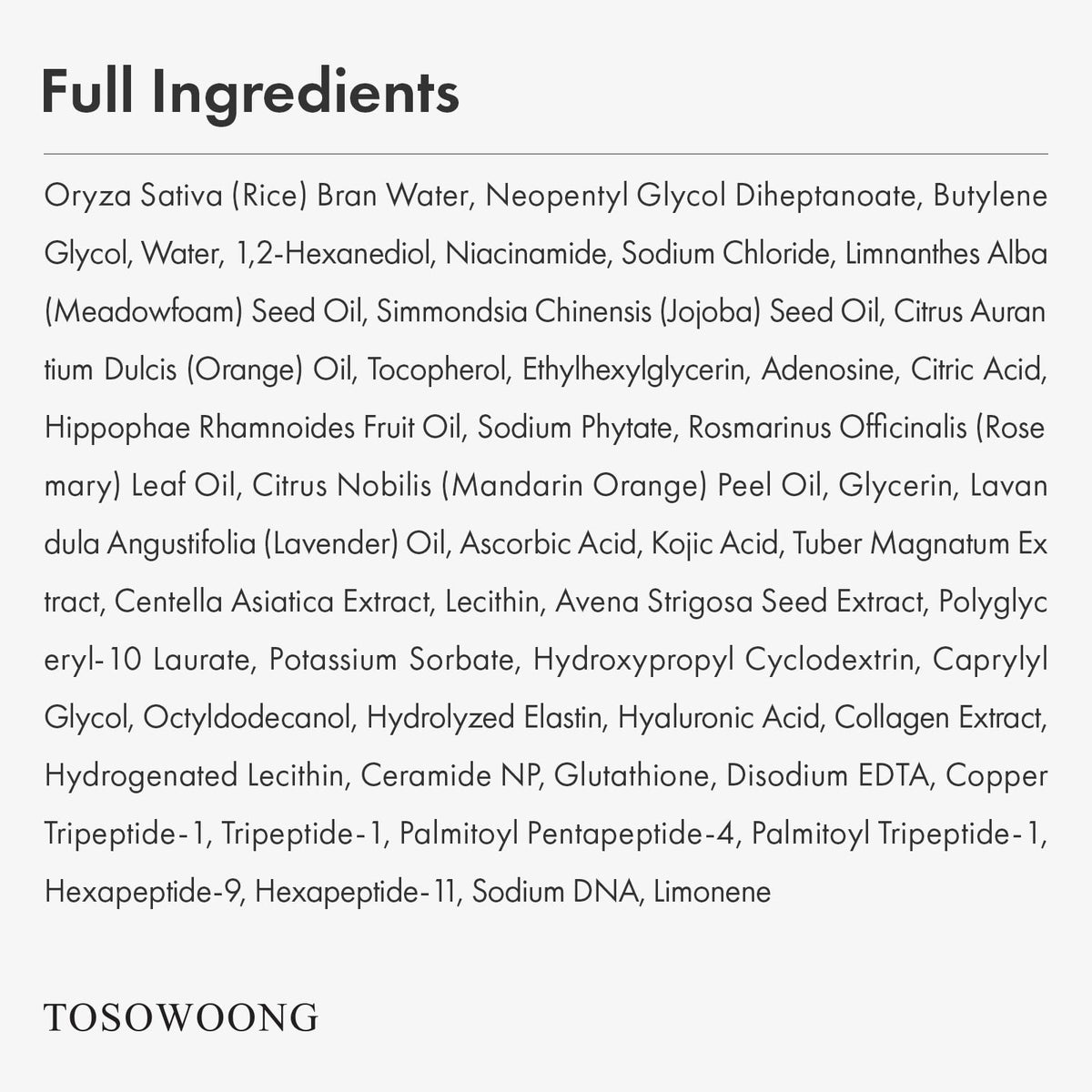 TOSOWOONG bottle on vanity conveying Korean glass-skin glow