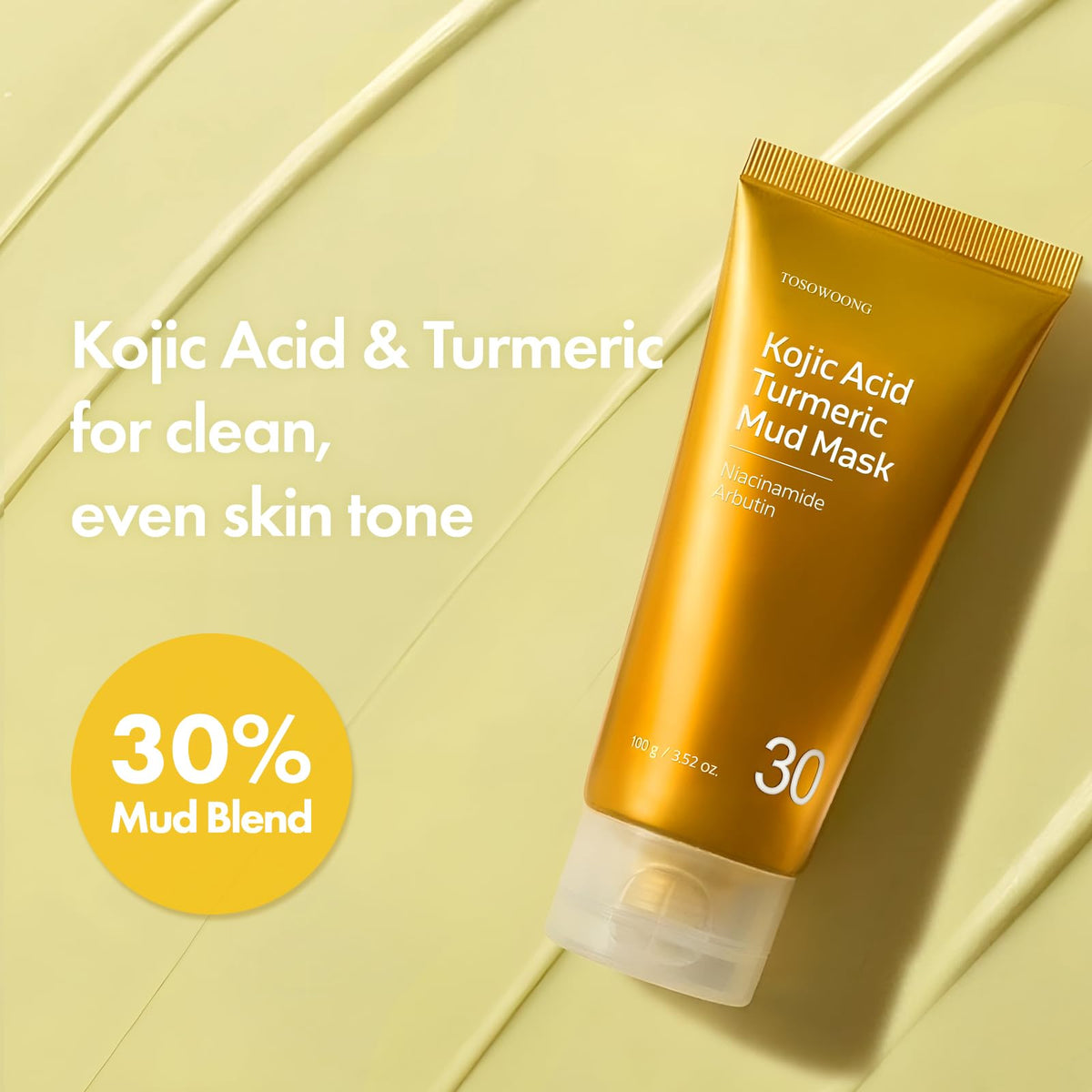 TOSOWOONG mask texture close-up highlights creamy mud and easy spreadability