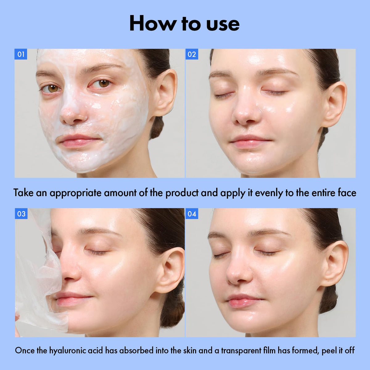 TOSOWOONG peeling off clear film demonstrating smooth dewy finish