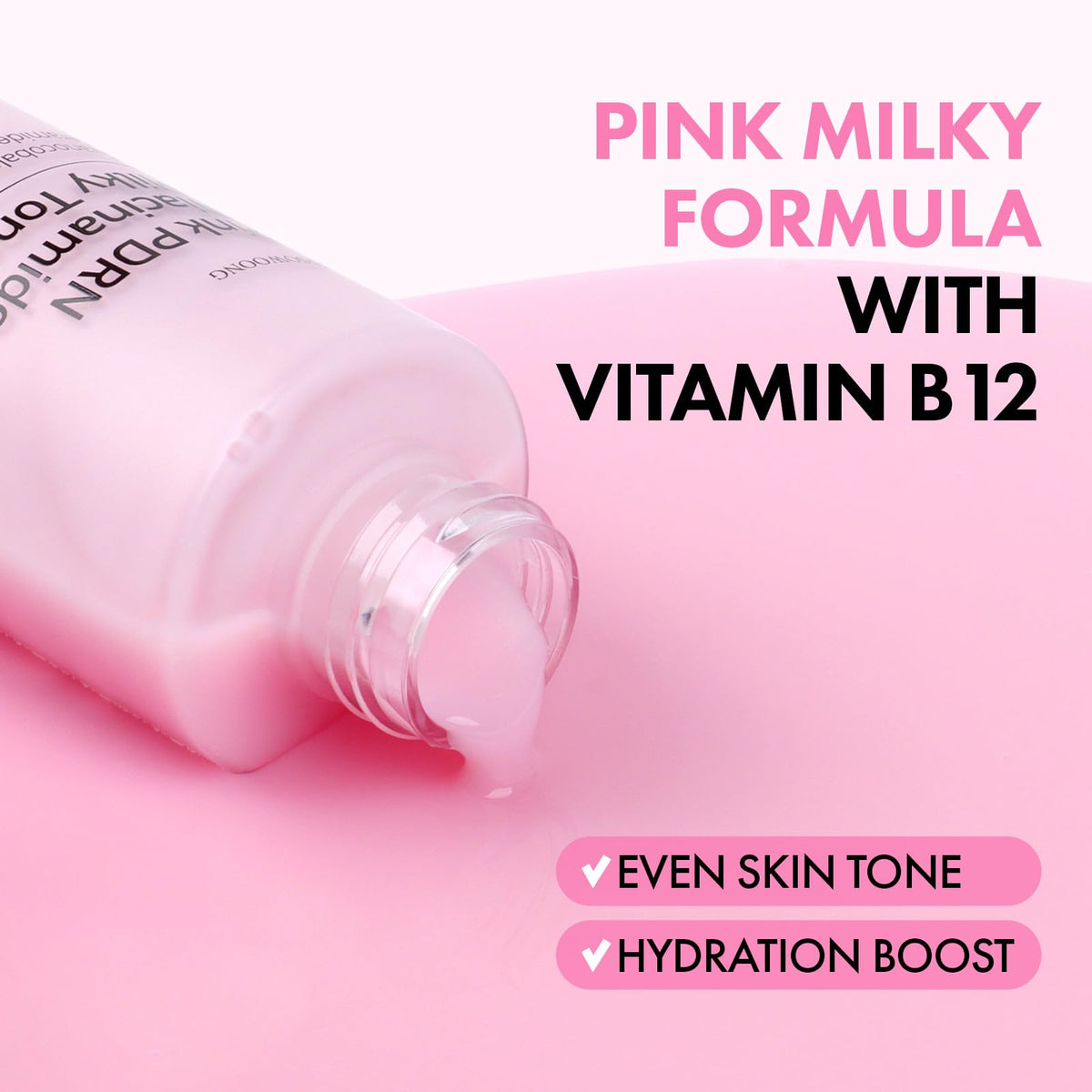 TOSOWOONG label ingredients view highlighting niacinamide and PDRN benefit