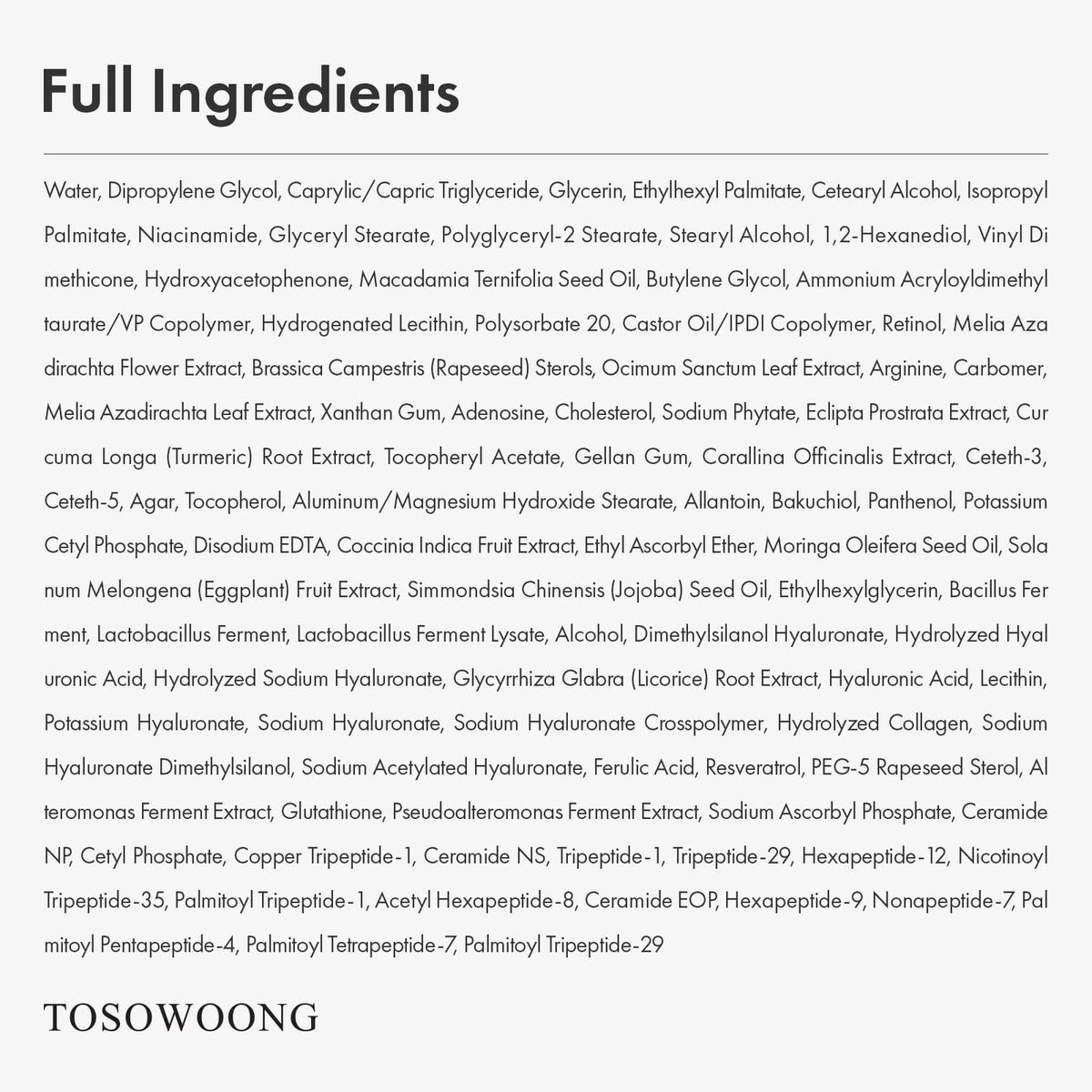 TOSOWOONG cream on vanity in night routine setting for restful repair