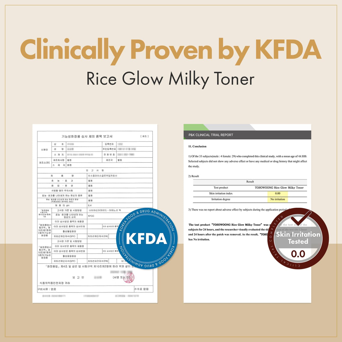 TOSOWOONG milky toner applied on skin illustrating quick absorption