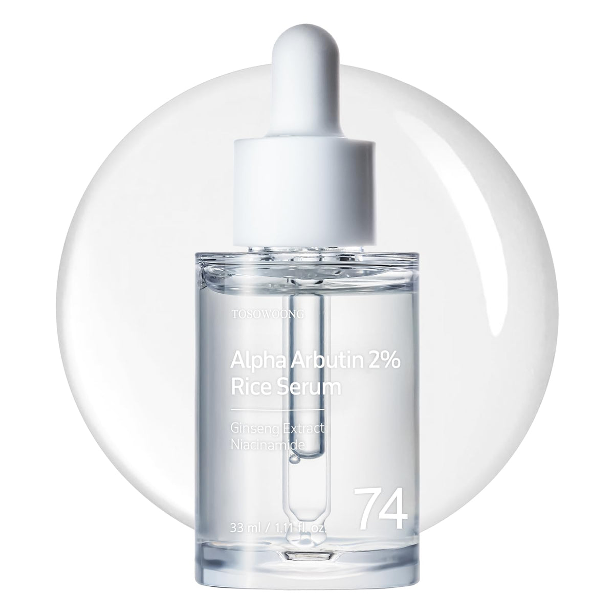 TOSOWOONG front bottle view showing compact 33ml design and labeling, easy storage benefit