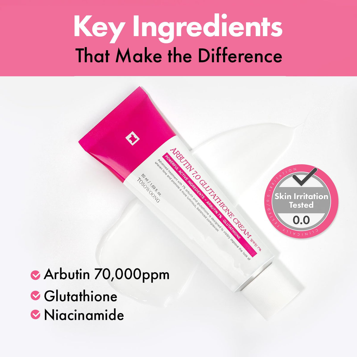 TOSOWOONG 50ml jar beside ruler for clear size and volume reference
