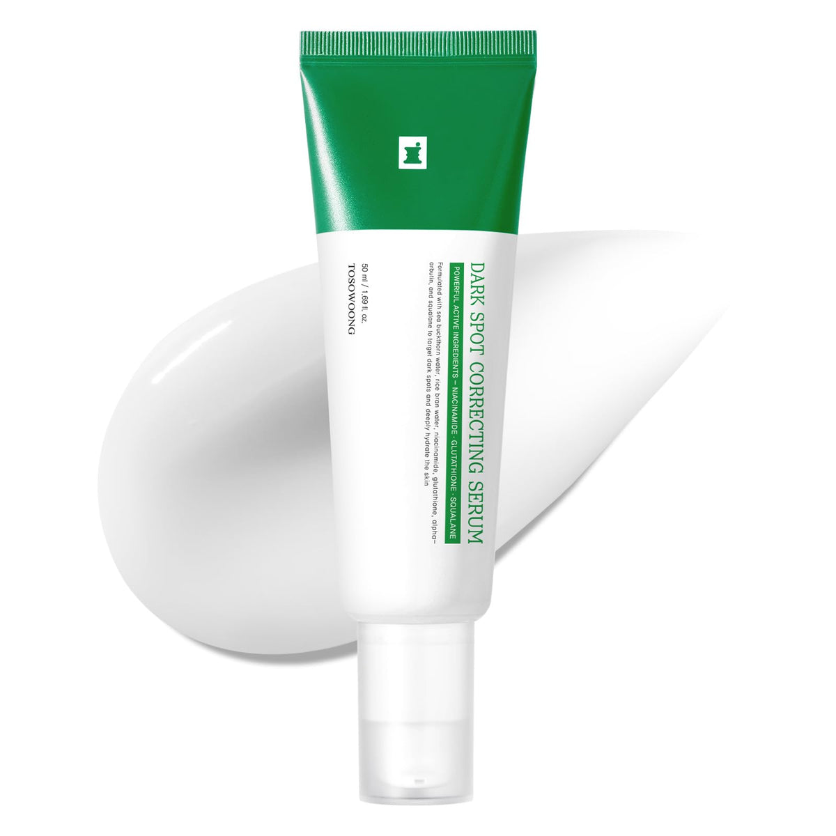 TOSOWOONG serum front packaging showing active benefits and branding