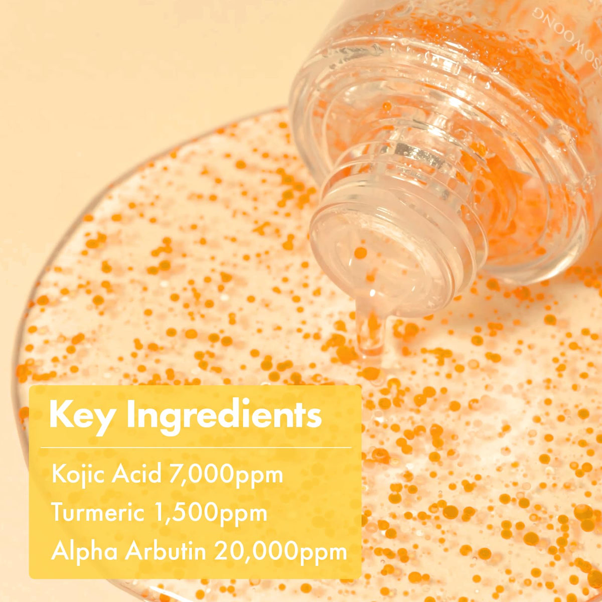 TOSOWOONG serum texture droplet highlighting fast absorption benefit