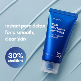 TOSOWOONG creamy blue mask texture close-up highlighting smooth spreadability