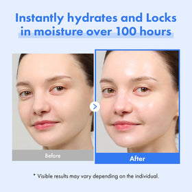TOSOWOONG blue gel texture close-up illustrating lightweight moisturizing