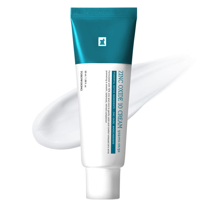 TOSOWOONG front jar view showing compact zinc cream for barrier protection