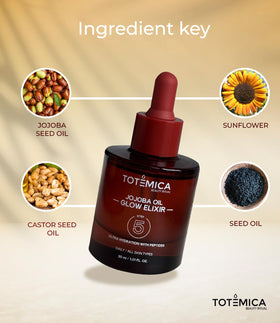 TOTEMICA close-up jojoba oil texture demonstrating fast absorption