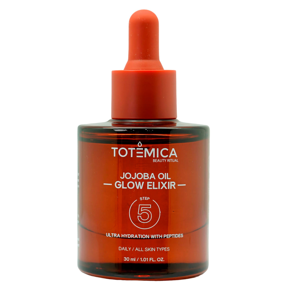 TOTEMICA front bottle showing clean label and radiant glow benefit