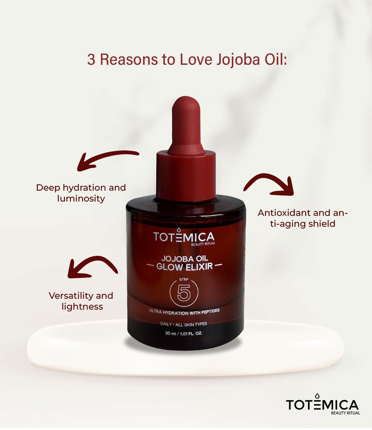 TOTEMICA applied on hand to show smooth skin hydration benefit