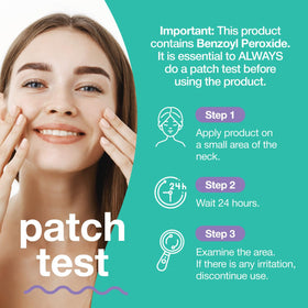 TOUCH model applying gel to face demonstrating spot treatment benefit