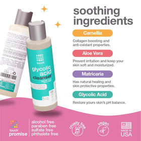 TOUCH dispensing cleanser in hand to show easy application