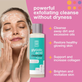 TOUCH close-up of foamy texture highlighting gentle exfoliation