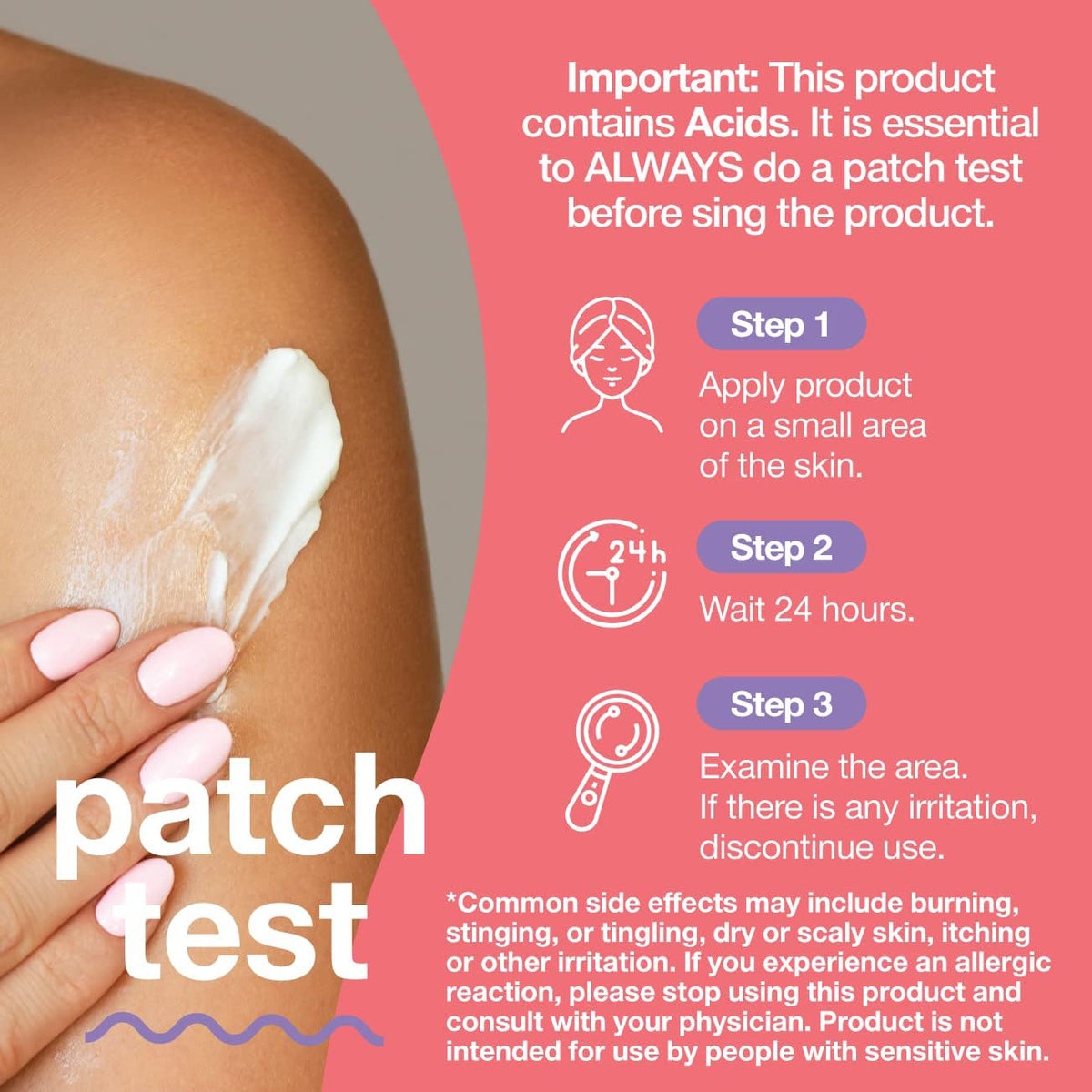 TOUCH product used on neck demonstrating even tone improvement potential