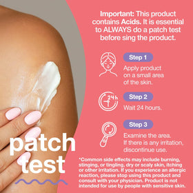 TOUCH product used on neck demonstrating even tone improvement potential