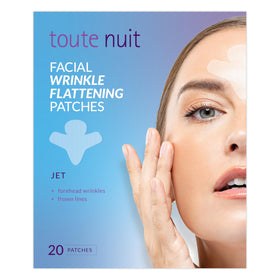 Toute Nuit front packaging showing product and benefits for forehead lines