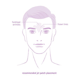 Toute Nuit patch worn while sleeping illustrating overnight wrinkle care