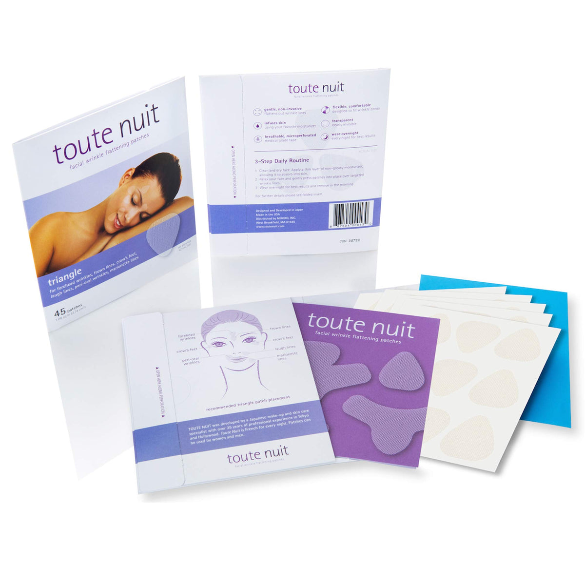 Transparent patch texture detail emphasizing Toute Nuit gentle skin contact