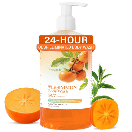 tovaginsh front bottle pump displaying size and easy dispensing benefit