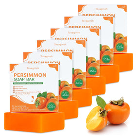 tovaginsh front packaging showing six persimmon soap bars and box, fresh presentation