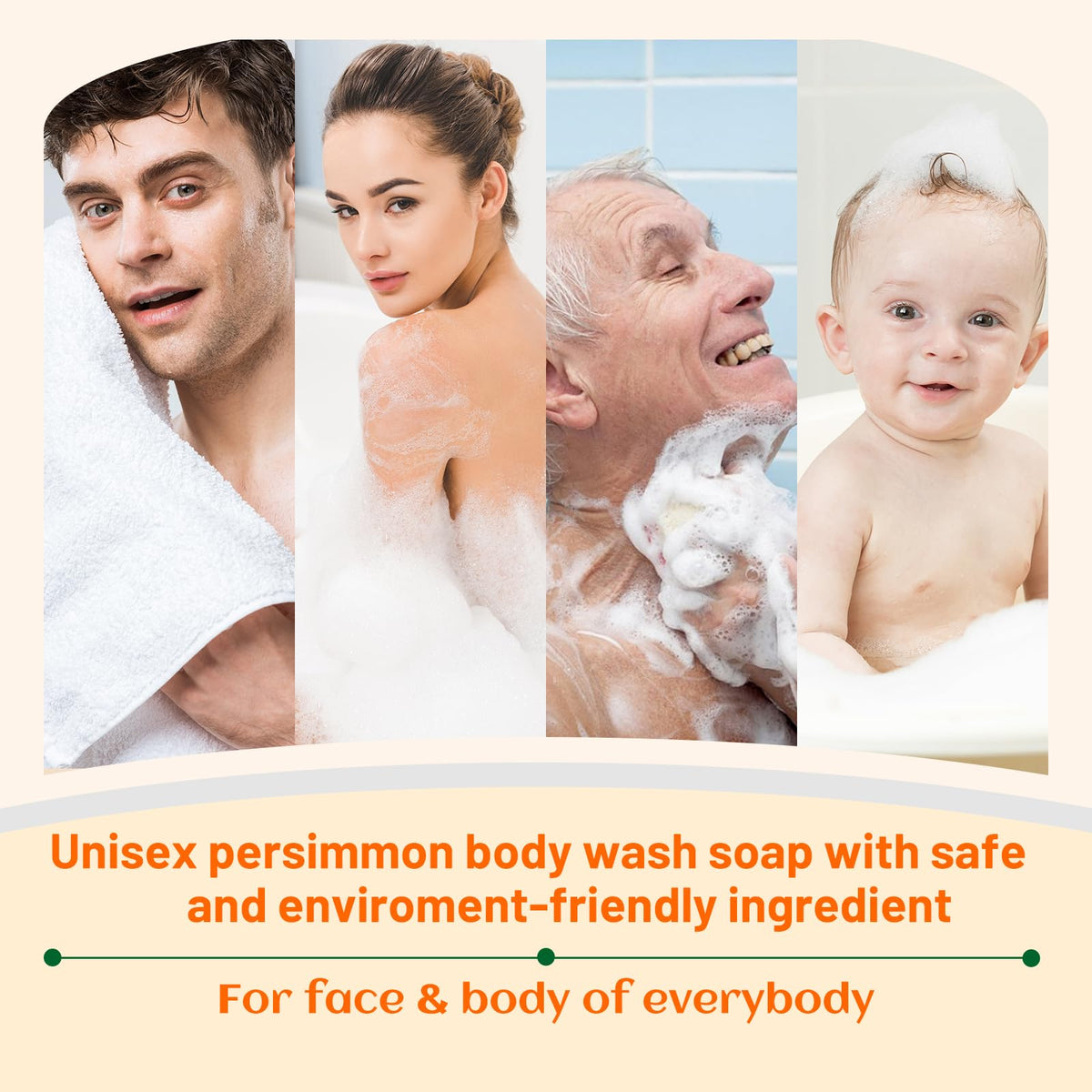 tovaginsh individually wrapped persimmon soap with clear label benefit
