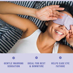 TOLEVITA unboxed eye mask close-up displaying warm steam pocket comfort