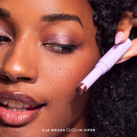Tower 28 used as highlighter on cheekbone for targeted luminous lift