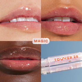 Tower 28 applicator close-up displaying smooth tip for even, precise applying