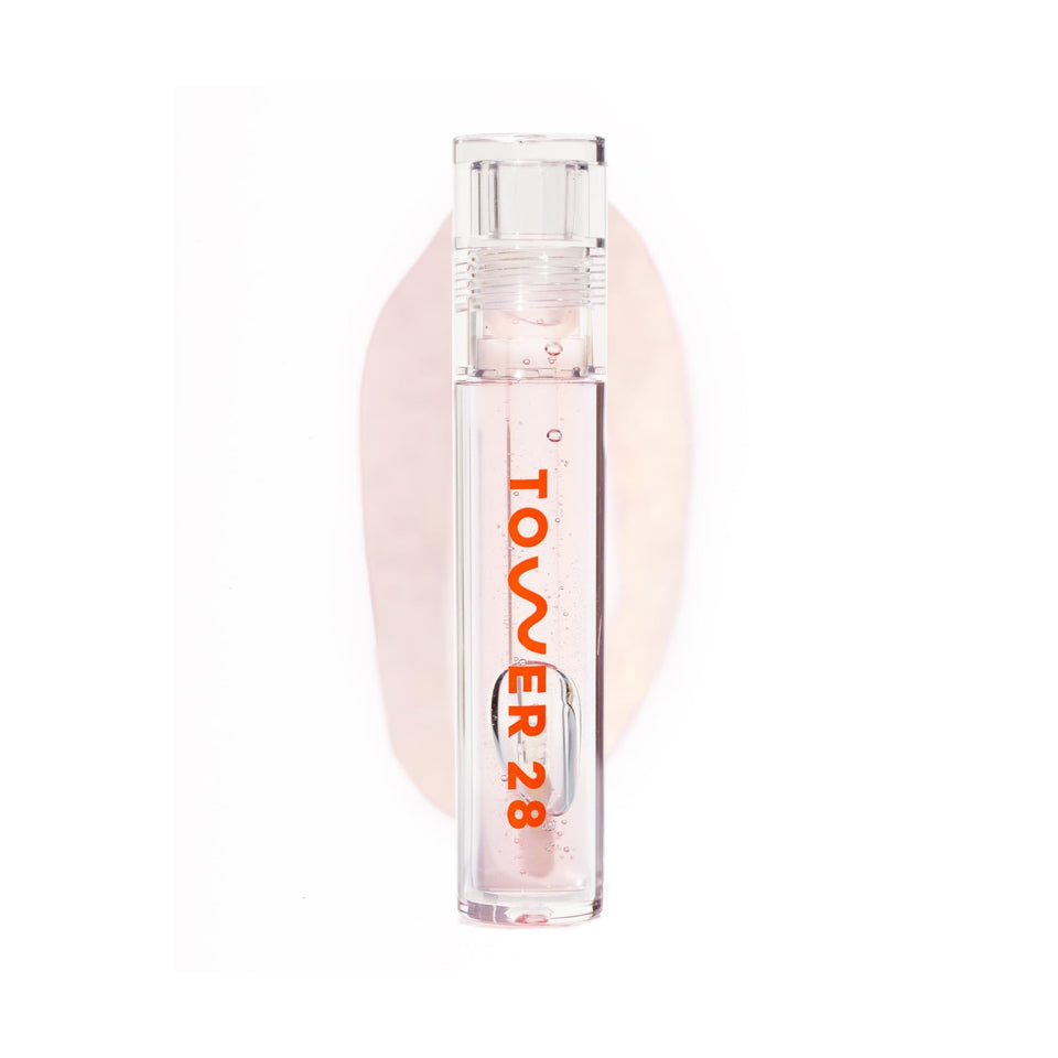 Tower 28 front packaging showing clear gloss and branding, highlights portability