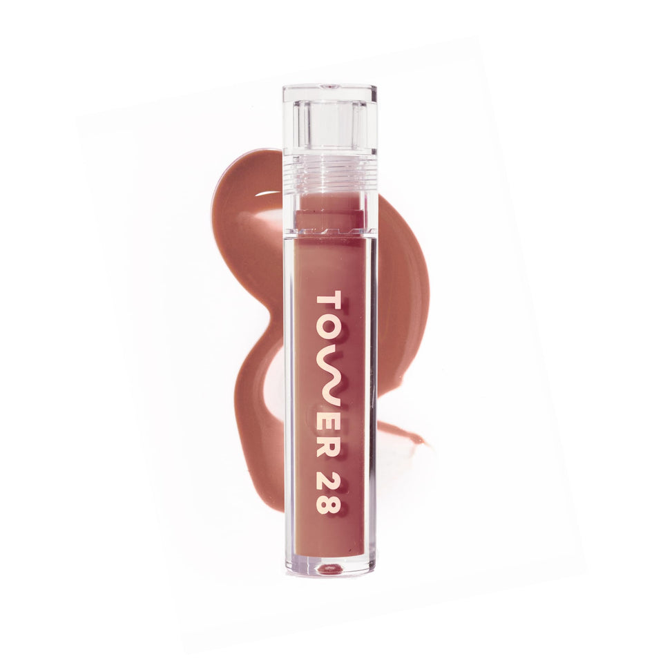 Tower 28 front packaging showing product and shade, highlights clean formula benefit
