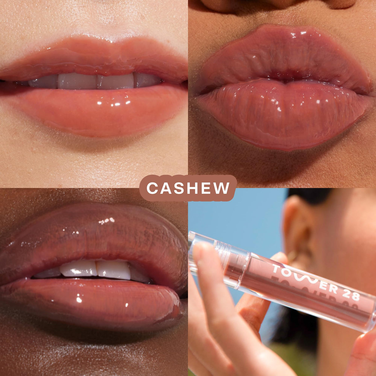 Tower 28 wand and applicator close-up showing smooth tip for precise, effortless application