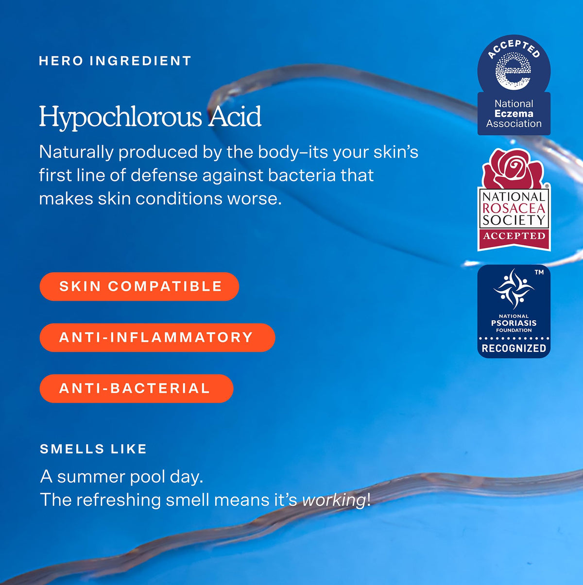 Tower 28 serum applied on hand demonstrating gentle spread and calming effect