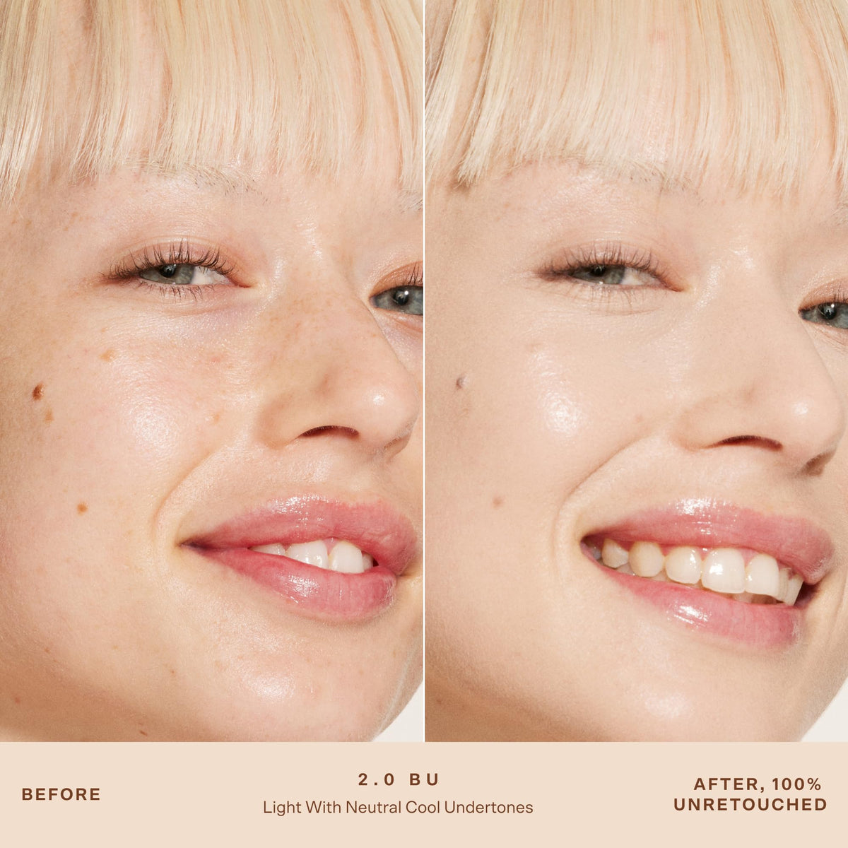 Tower 28 concealer texture swatch demonstrating creamy hydrating finish and blendability