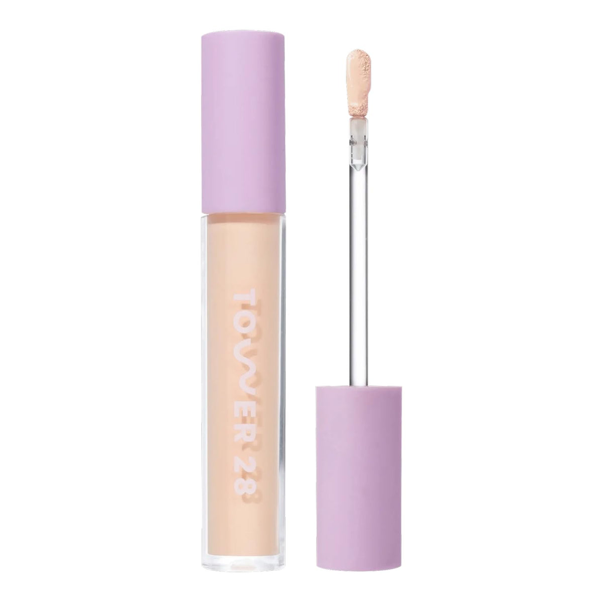 Tower 28 front packaging showing shade label and sleek tube for easy identification and storage