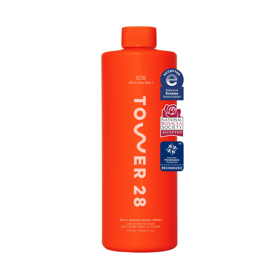 Tower 28 jumbo bottle front view showing label and size for long-lasting use