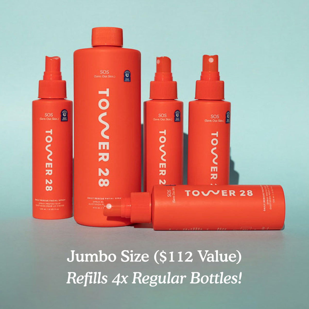 Tower 28 product label detail showing hypochlorous acid formulation benefits