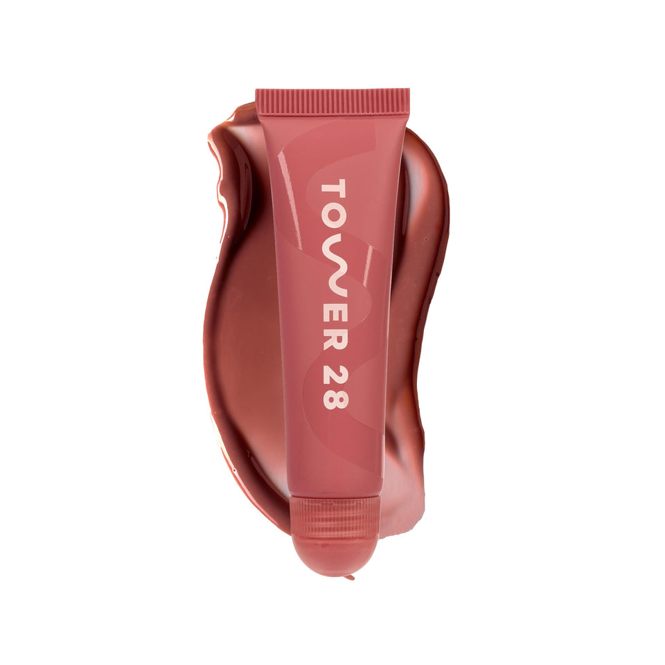 Tower 28 front packaging showing shade and benefits for daily hydration