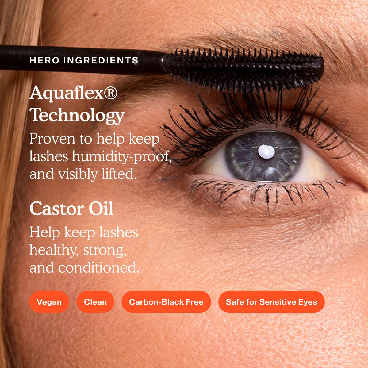 Tower 28 MakeWaves jet applied by contact lens wearer demonstrating gentle wear