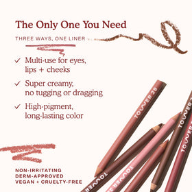 Tower 28 used as eyeliner along lashline for soft definition