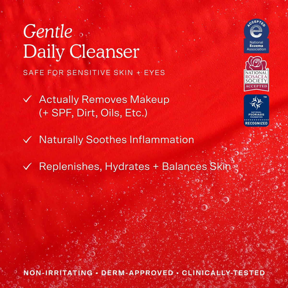 Tower 28 three products lined on bathroom counter showing simple daily routine